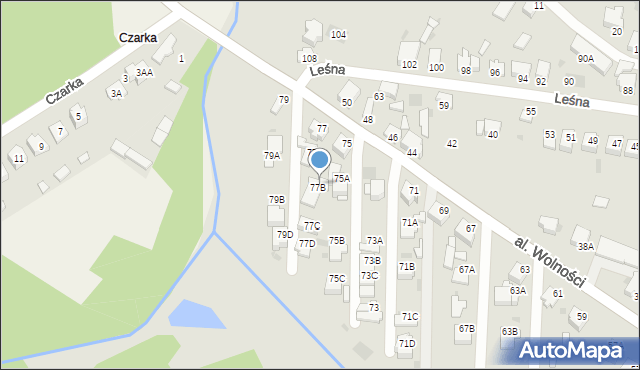 Myszków, Aleja Wolności, 77e, mapa Myszków