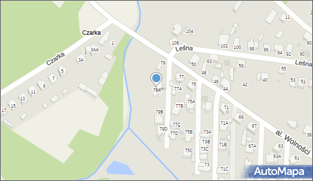 Myszków, Aleja Wolności, 79A, mapa Myszków