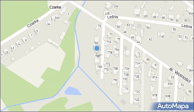 Myszków, Aleja Wolności, 79B, mapa Myszków