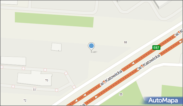 Nadarzyn, Aleja Katowicka, 68a, mapa Nadarzyn