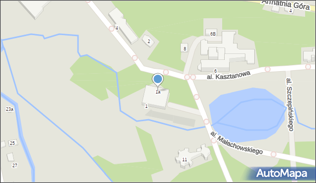 Nałęczów, Aleja Grabowa, 1a, mapa Nałęczów