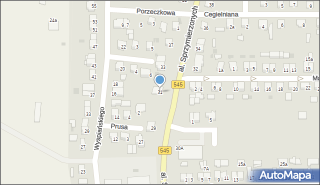 Nidzica, Aleja Sprzymierzonych, 31, mapa Nidzica