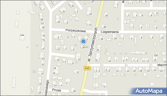 Nidzica, Aleja Sprzymierzonych, 37, mapa Nidzica