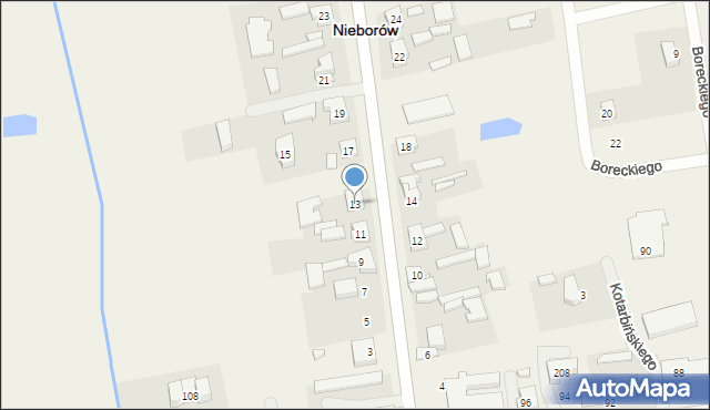 Nieborów, Aleja Legionów Polskich, 13, mapa Nieborów