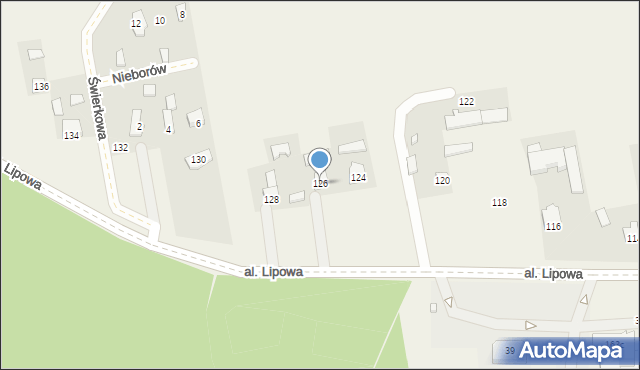 Nieborów, Aleja Lipowa, 126, mapa Nieborów