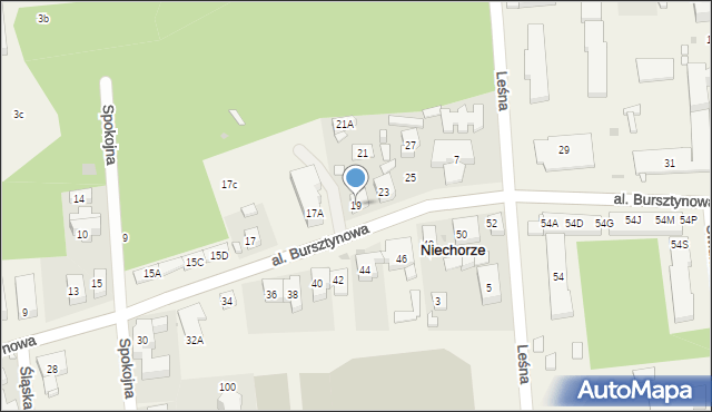 Niechorze, Aleja Bursztynowa, 19, mapa Niechorze