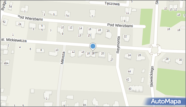 Niemcz, Aleja Mickiewicza Adama, 18, mapa Niemcz