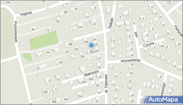 Niepołomice, Aleja Dębowa, 20C, mapa Niepołomice