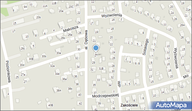 Niepołomice, Aleja Dębowa, 27, mapa Niepołomice