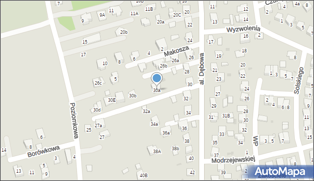 Niepołomice, Aleja Dębowa, 30a, mapa Niepołomice
