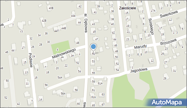 Niepołomice, Aleja Dębowa, 51, mapa Niepołomice