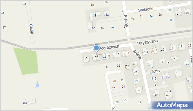Nowa Iwiczna, Aleja Podróżnych, 13, mapa Nowa Iwiczna