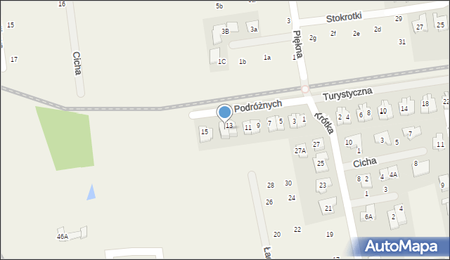 Nowa Iwiczna, Aleja Podróżnych, 13a, mapa Nowa Iwiczna