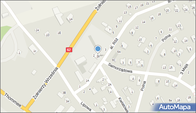 Nowy Dwór Mazowiecki, Aleja Róż, 1b, mapa Nowy Dwór Mazowiecki