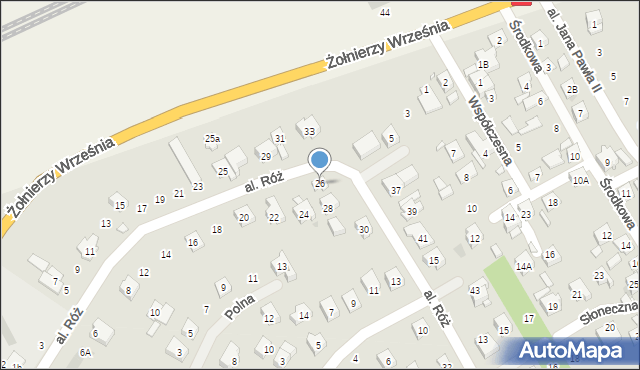 Nowy Dwór Mazowiecki, Aleja Róż, 26, mapa Nowy Dwór Mazowiecki