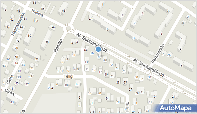 Nowy Sącz, Aleje Sucharskiego Henryka, mjr., 18, mapa Nowego Sącza