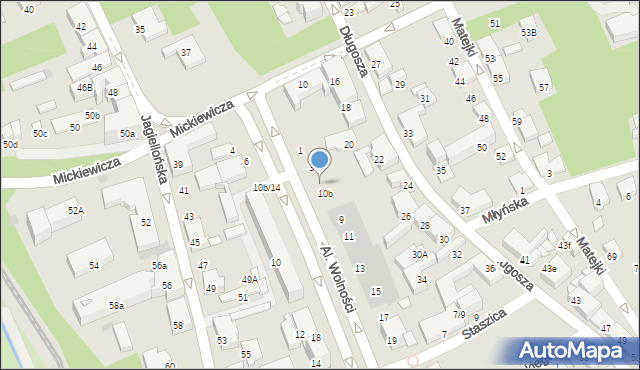 Nowy Sącz, Aleje Wolności, 5, mapa Nowego Sącza