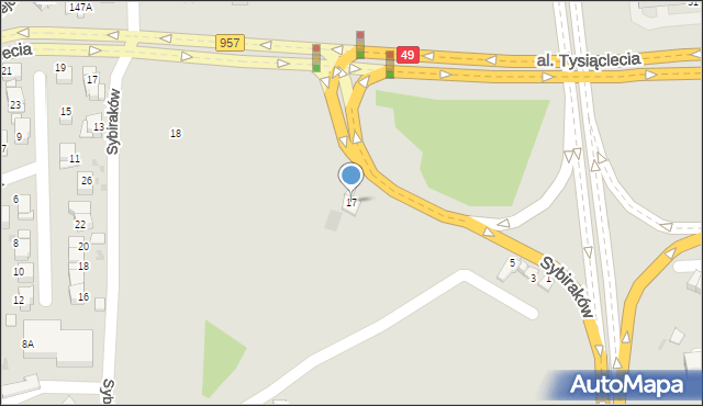 Nowy Targ, Aleja Tysiąclecia, 17, mapa Nowego Targu