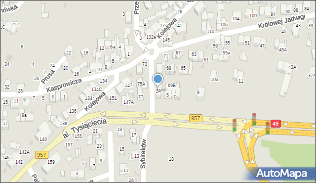 Nowy Targ, Aleja Tysiąclecia, 2A, mapa Nowego Targu