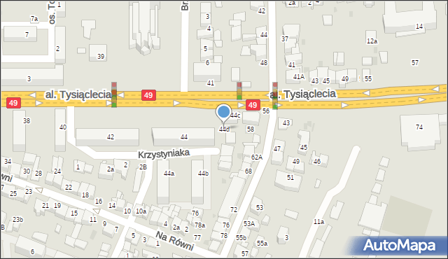 Nowy Targ, Aleja Tysiąclecia, 44d, mapa Nowego Targu