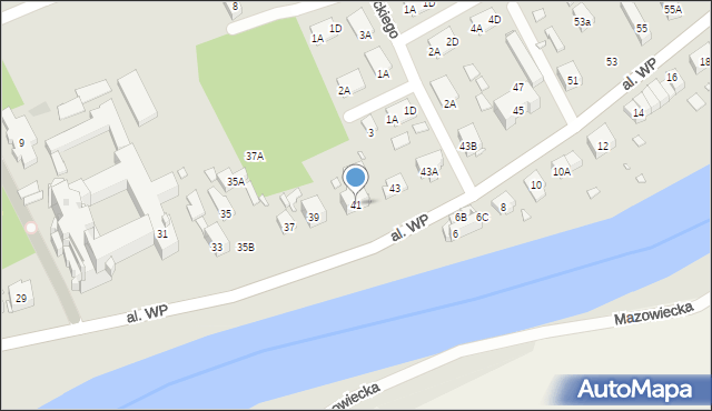 Nysa, Aleja Wojska Polskiego, 41, mapa Nysy