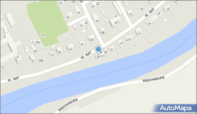 Nysa, Aleja Wojska Polskiego, 6, mapa Nysy