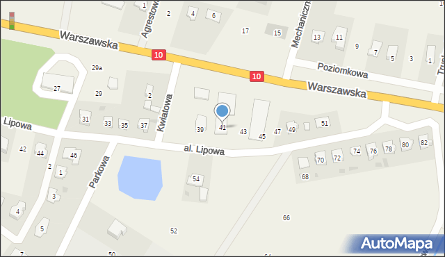 Obrowo, Aleja Lipowa, 41, mapa Obrowo