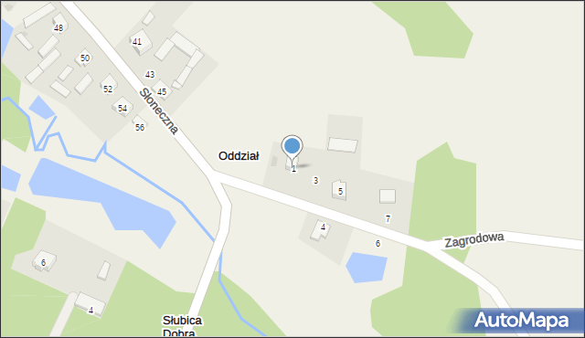 Oddział, Aleja Lipowa, 1, mapa Oddział