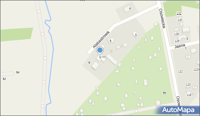 Odrano-Wola, Alabastrowa, 7, mapa Odrano-Wola