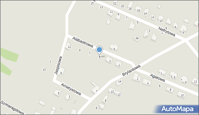 Oława, Alabastrowa, 5, mapa Oława
