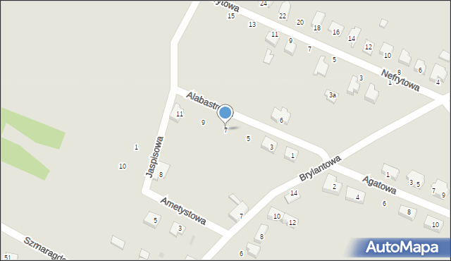 Oława, Alabastrowa, 7, mapa Oława