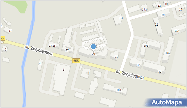 Olecko, Aleja Zwycięstwa, 29, mapa Olecko