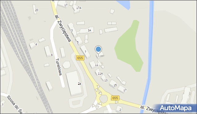 Olecko, Aleja Zwycięstwa, 9a, mapa Olecko