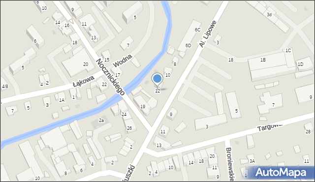 Olecko, Aleje Lipowe, 12, mapa Olecko