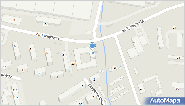 Olkusz, Aleja Tysiąclecia, 2B, mapa Olkusz