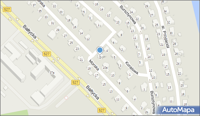Olsztyn, Aleja Róż, 2, mapa Olsztyna
