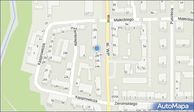 Olsztyn, Aleja Wojska Polskiego, 14c, mapa Olsztyna