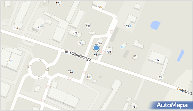 Olsztyn, Aleja Piłsudskiego Józefa, marsz., 79a, mapa Olsztyna