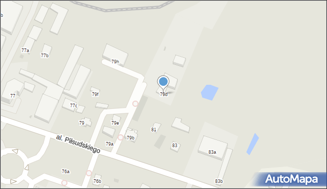 Olsztyn, Aleja Piłsudskiego Józefa, marsz., 79d, mapa Olsztyna