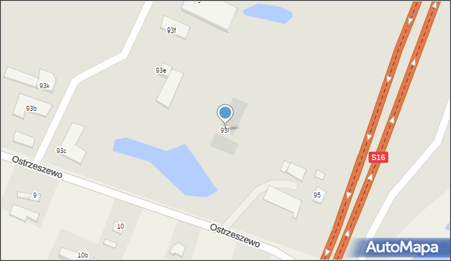 Olsztyn, Aleja Piłsudskiego Józefa, marsz., 93l, mapa Olsztyna