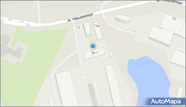 Olsztyn, Aleja Piłsudskiego Józefa, marsz., 70, mapa Olsztyna