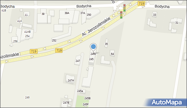 Opacz-Kolonia, Aleje Jerozolimskie, 245c, mapa Opacz-Kolonia