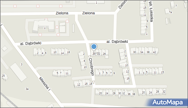 Opoczno, Aleja Dąbrówki, 20, mapa Opoczno