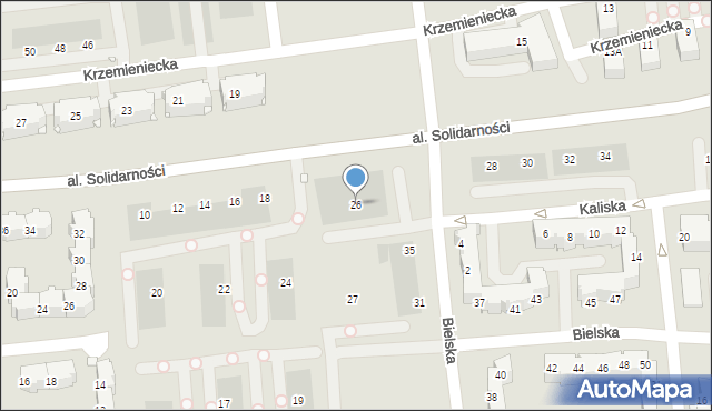 Opole, Aleja Solidarności, 26, mapa Opola
