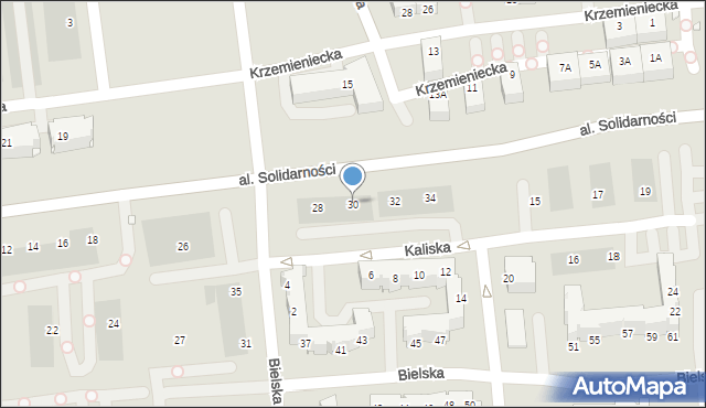 Opole, Aleja Solidarności, 30, mapa Opola