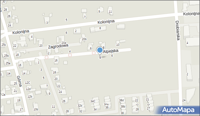 Opole, Alpejska, 4, mapa Opola