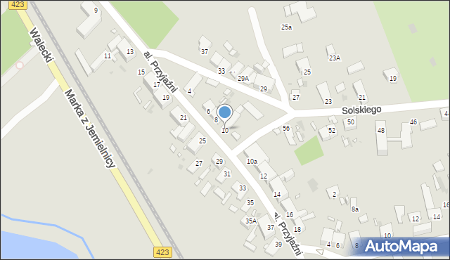 Opole, Aleja Przyjaźni, 10, mapa Opola
