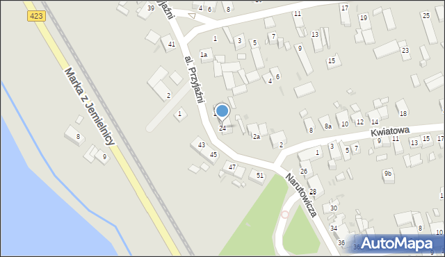 Opole, Aleja Przyjaźni, 24, mapa Opola