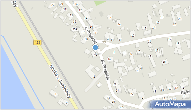 Opole, Aleja Przyjaźni, 41, mapa Opola