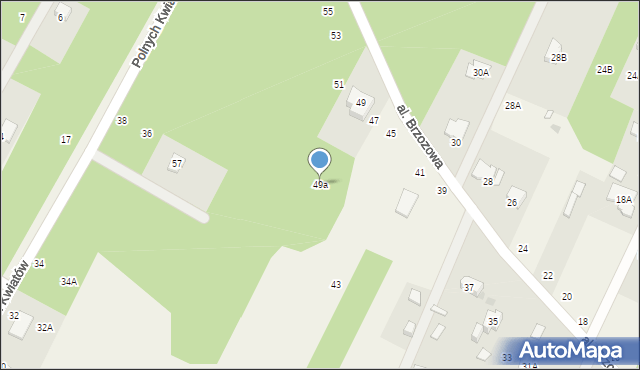 Opypy, Aleja Brzozowa, 49a, mapa Opypy